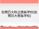 东莞石大私立贵族学校(东莞石大贵族学校)