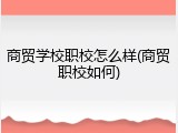商贸学校职校怎么样(商贸职校如何)