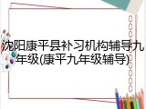 沈阳康平县补习机构辅导九年级(康平九年级辅导)