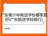 广东青少年叛逆学校哪家最好(广东叛逆学校排行)