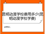昆明动漫学校费用多少(昆明动漫学校学费)