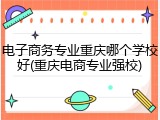 电子商务专业重庆哪个学校好(重庆电商专业强校)