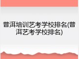 普洱培训艺考学校排名(普洱艺考学校排名)