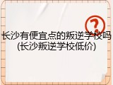 长沙有便宜点的叛逆学校吗(长沙叛逆学校低价)