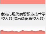 贵港市现代商贸职业技术学校人数(贵港商贸职校人数)