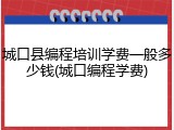 城口县编程培训学费一般多少钱(城口编程学费)