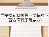 西安高新科技职业学院专业(西安高科职院专业)