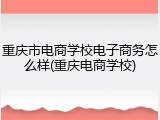 重庆市电商学校电子商务怎么样(重庆电商学校)