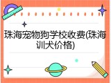珠海宠物狗学校收费(珠海训犬价格)