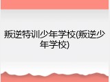 叛逆特训少年学校(叛逆少年学校)