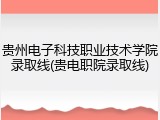 贵州电子科技职业技术学院录取线(贵电职院录取线)