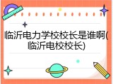 临沂电力学校校长是谁啊(临沂电校校长)