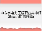 中专学电力工程职业高中好吗(电力职高好吗)