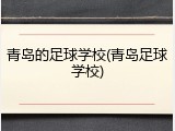青岛的足球学校(青岛足球学校)