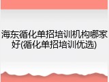 海东循化单招培训机构哪家好(循化单招培训优选)