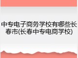 中专电子商务学校有哪些长春市(长春中专电商学校)