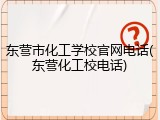 东营市化工学校官网电话(东营化工校电话)