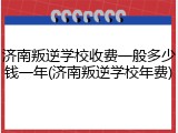 济南叛逆学校收费一般多少钱一年(济南叛逆学校年费)