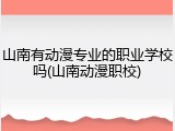 山南有动漫专业的职业学校吗(山南动漫职校)