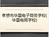 孝感市华星电子商务学校(华星电商学校)