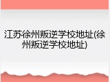 江苏徐州叛逆学校地址(徐州叛逆学校地址)