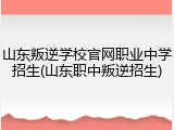 山东叛逆学校官网职业中学招生(山东职中叛逆招生)