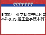 山东轻工业学院是专科还是本科(山东轻工业学院本科)