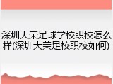深圳大荣足球学校职校怎么样(深圳大荣足校职校如何)