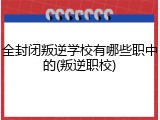 全封闭叛逆学校有哪些职中的(叛逆职校)