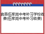 宜昌伍家岗中考补习学校收费(伍家岗中考补习收费)