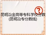 昆明冶金高等专科学校分数(昆明冶专分数线)