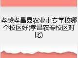 孝感孝昌县农业中专学校哪个校区好(孝昌农专校区对比)
