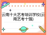 云南十大艺考培训学校(云南艺考十强)