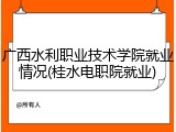 广西水利职业技术学院就业情况(桂水电职院就业)