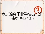 株洲冶金工业学校621班(株冶校621班)