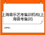 上海音乐艺考集训机构(上海音考集训)