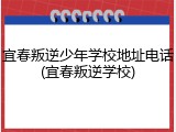 宜春叛逆少年学校地址电话(宜春叛逆学校)