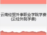 云南经贸外事职业学院学费(云经外院学费)