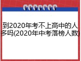 到2020年考不上高中的人多吗(2020年中考落榜人数)