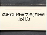 沈阳砂山外事学校(沈阳砂山外校)