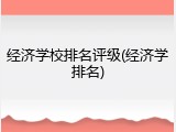经济学校排名评级(经济学排名)