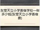 东营天立小学寄宿学校一年多少钱(东营天立小学寄宿费)
