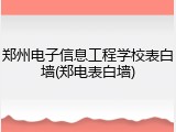 郑州电子信息工程学校表白墙(郑电表白墙)