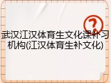 武汉江汉体育生文化课补习机构(江汉体育生补文化)