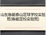 山东鲁能泰山足球学校实验班(鲁能足校实验班)