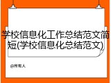 学校信息化工作总结范文简短(学校信息化总结范文)
