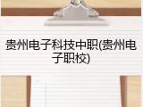 贵州电子科技中职(贵州电子职校)