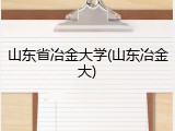 山东省冶金大学(山东冶金大)