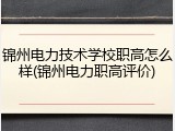 锦州电力技术学校职高怎么样(锦州电力职高评价)