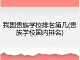 我国贵族学校排名第几(贵族学校国内排名)